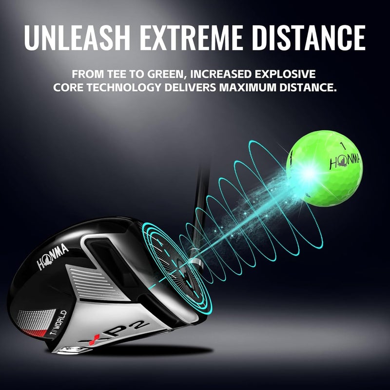 Honma D1 Distance Golf Balls,Extra Soft Feel with Long Distance,High Speed Core with Low Spin Design,Low Compression Golfballs Perfect for Men,Women Beginners,1 Dozen - Image 4